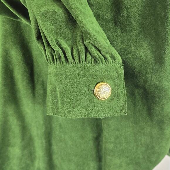 Ernst Strauss by Paul Schnell Vintage Forest Green Suede Women's Winter Jacket L - Picture 3 of 6